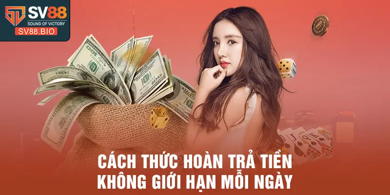 Cách thức hoàn trả tiền không giới hạn mỗi ngày